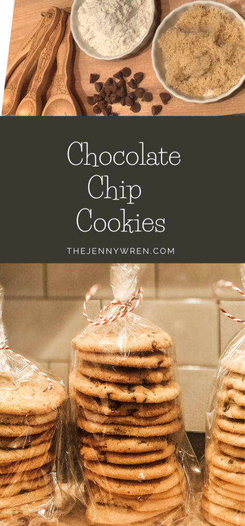 chocolate chip cookies in a bag