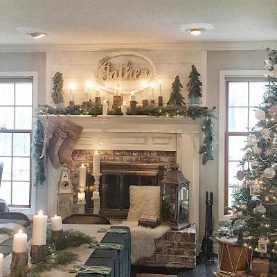 christmas fireplace mantel