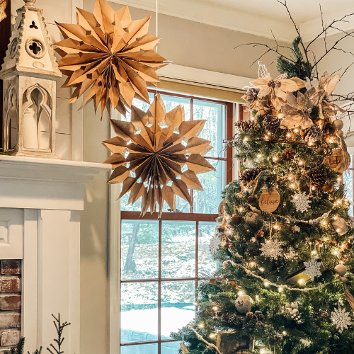 christmas tree and paper star