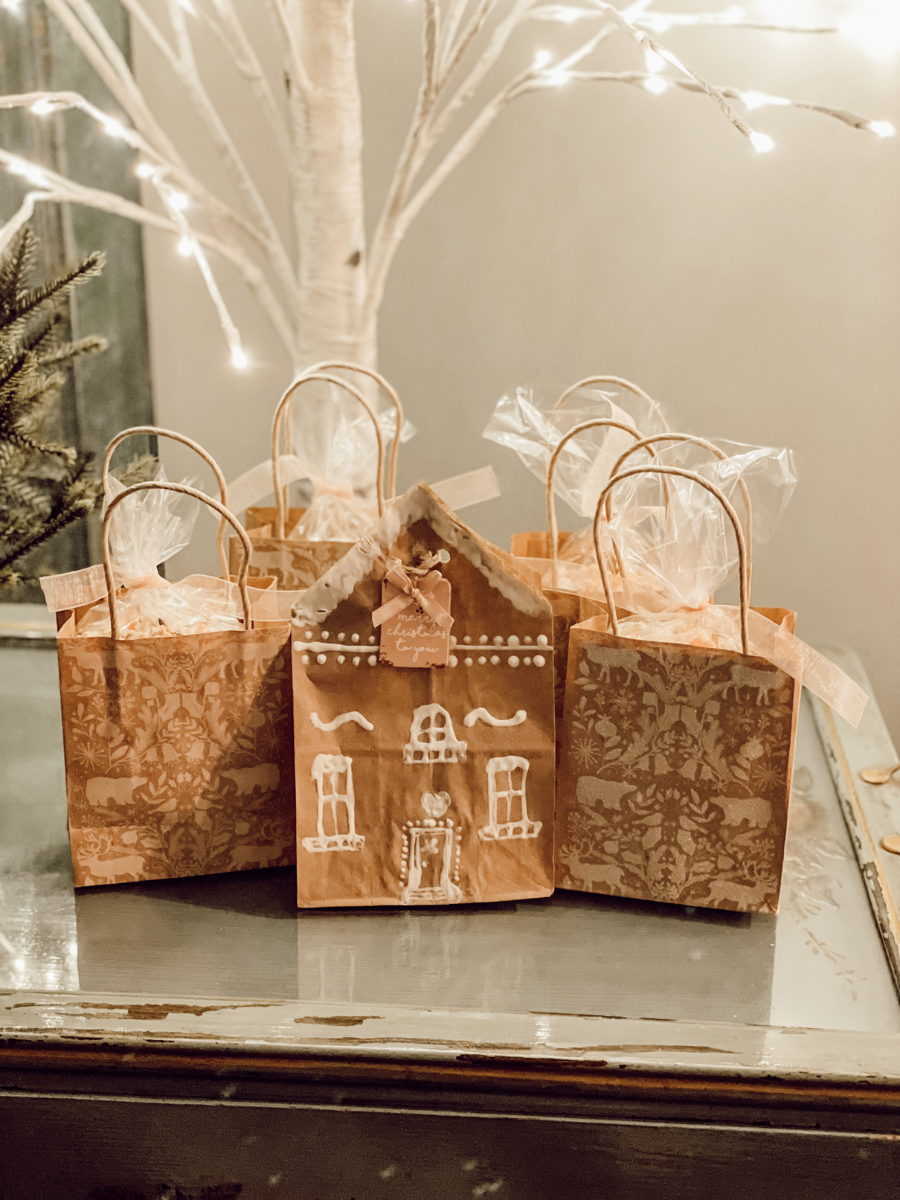 Easy, Cute Gingerbread House Brown Paper Bag Packaging